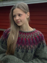 Sweater (forest green/burgundy), L